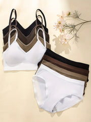 Women's Lingerie Set Comfortable 4-Color Bra and Panty Set