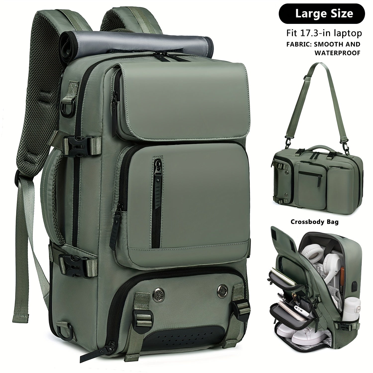 USB zaryadlash porti, alohida poyabzal bo'limi, tikuv ipi detali bilan qo'l bilan yuvilishi mumkin bo'lgan polyester ko'cha uslubidagi 43.94 sm li noutbuk ruksak to'plami - biznes uchun ideal.