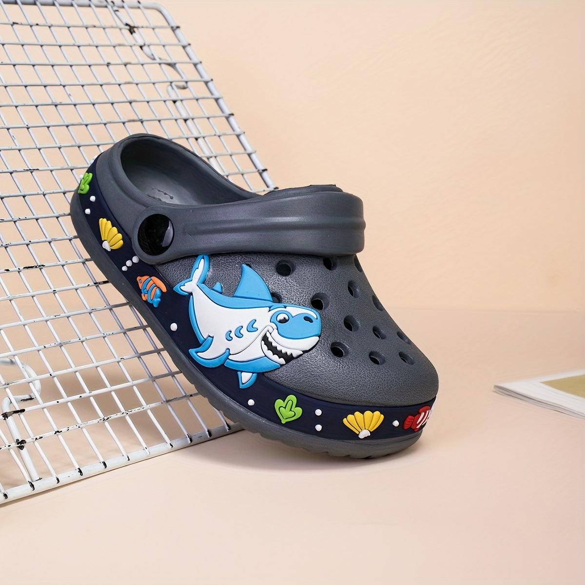 Kids EVA Clogs Lightweight Shark Beach Shoes for Boys and Girls