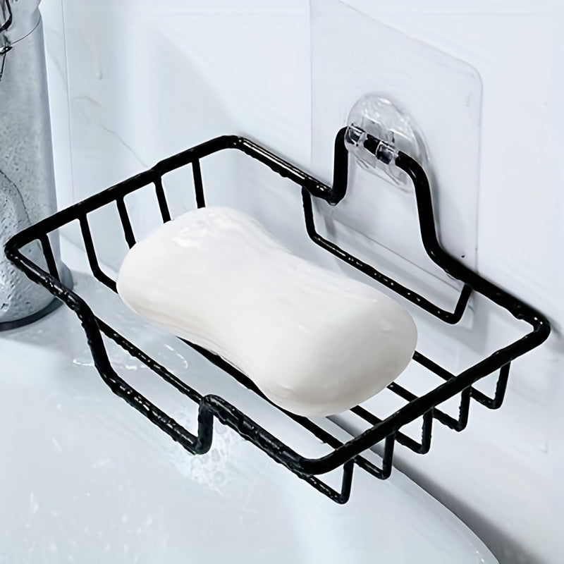 Stainless Steel Wall-Mounted Soap Dish with Drainage for Bathroom