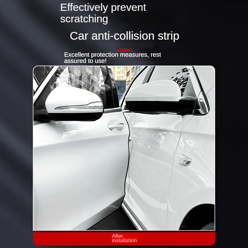 5m PVC Avtomobil eshigi chetini himoya qilish uchun qoplama chizig'i, universal moslik, to'qnashuvga qarshi, ovozli, changga qarshi