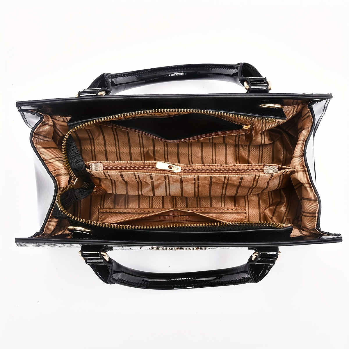 Модная женская сумка из черной кожи с тиснением под крокодила, с регулируемым ремнем, застежкой на молнии и ручкой на запястье. Легкая и универсальная для повседневного использования, может носиться как через плечо, так и на плече.