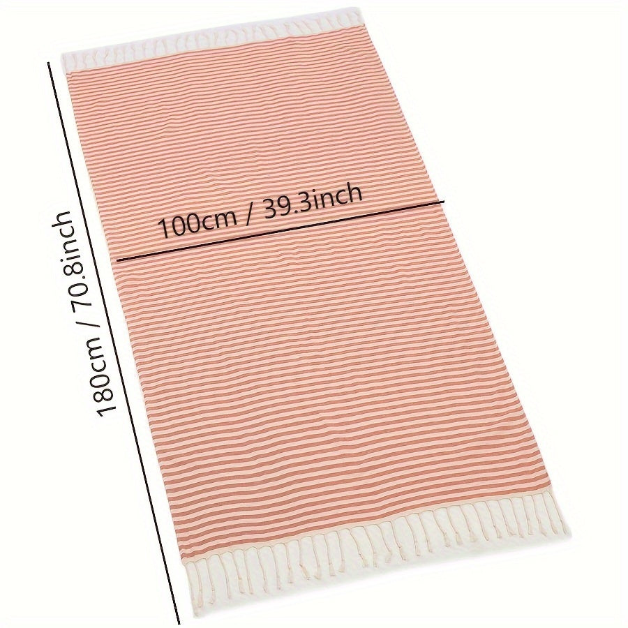 Large Turkish Beach Towel Stripes Lightweight Quick-Dry Pool Travel Camping Boho Style