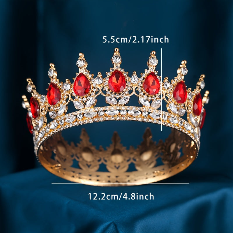 Rhinestone Tiara for Women Wedding Prom Bridal Hair Accessory Elegant Crown