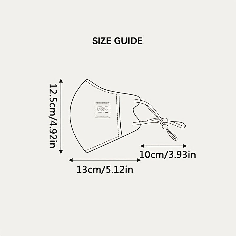 Winter Plush Double-Layered Face Mask for Men Women Warm Windproof Polyester