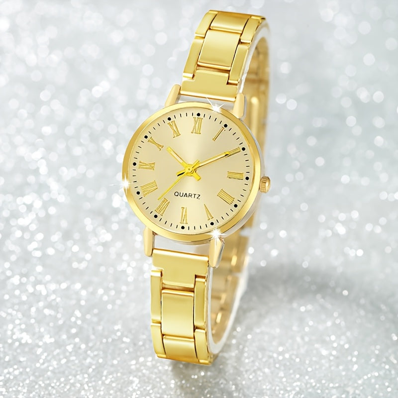 Women's Fashion Watch and Jewelry Set Alloy Round Analog Quartz Non-Waterproof