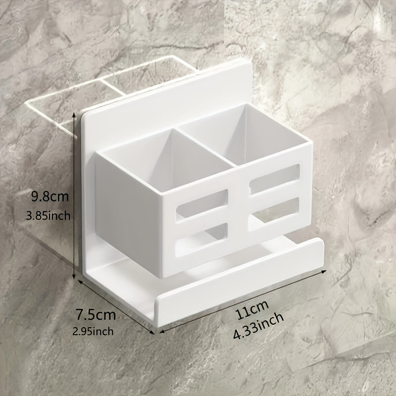 Plastic Wall-Mounted Cosmetic Storage Rack Large Capacity Easy Installation Bathroom