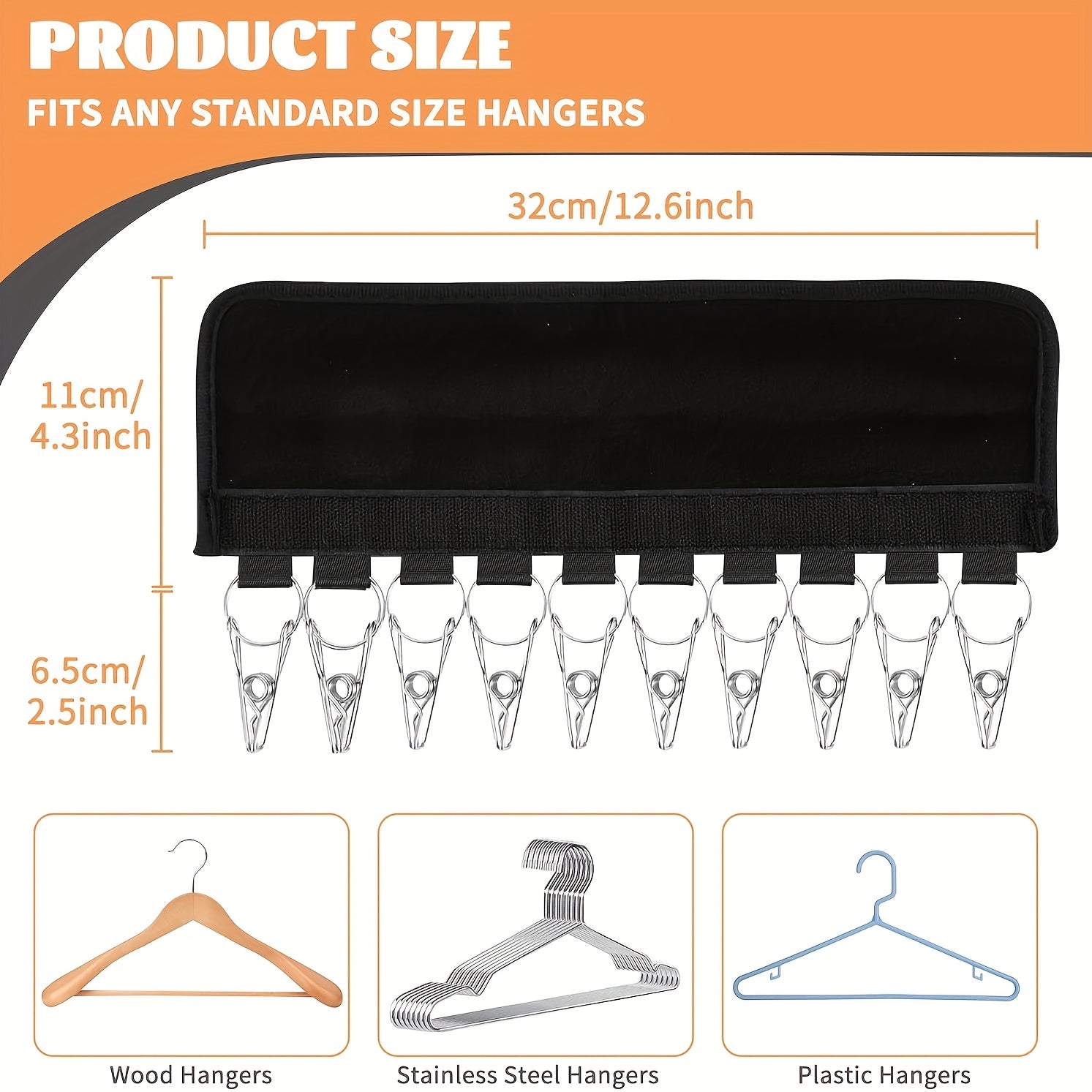 Вешалка-органайзер для шляп для шкафа, 1 упаковка зажимов для хранения бейсбольных кепок