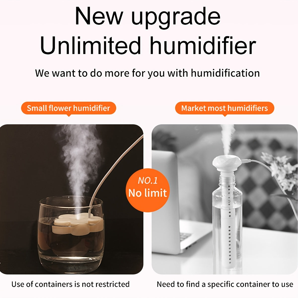 Мини-увлажнитель USB портативный для лица для дома, офиса, автомобиля