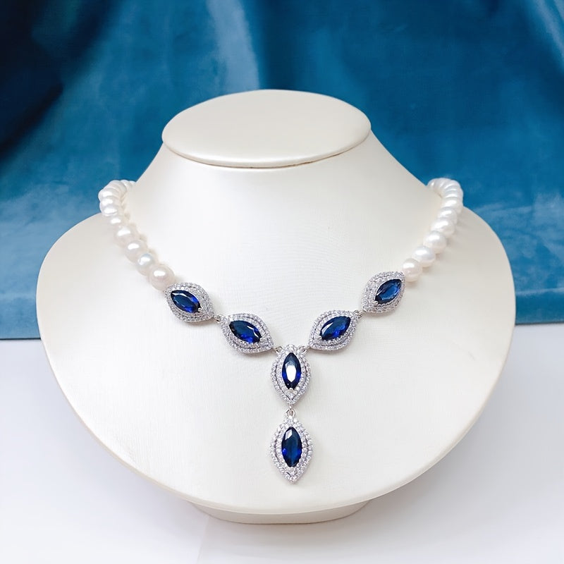 Freshwater Pearl Necklace for Women Clavicle Chain Wedding and Special Occasion Jewelry