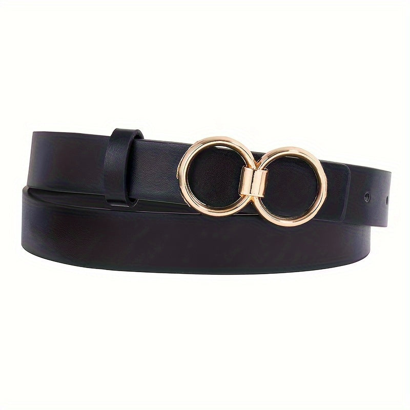 Plus Size Women's Belts Set with Gold Buckles in White Khaki Brown Black 70-98cm