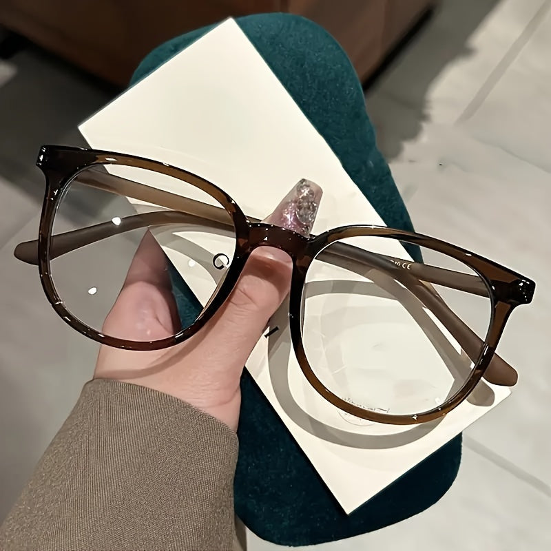 Gafas de montura cuadrada retro unisex con lentes transparentes, de plástico, duraderas y de moda