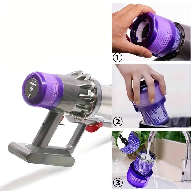 Dyson V12 Slim vakuumlari va V12 Detect Slim vakuumlari bilan mos keladigan ushbu to'plamda 2 ta V12 filtr mavjud.