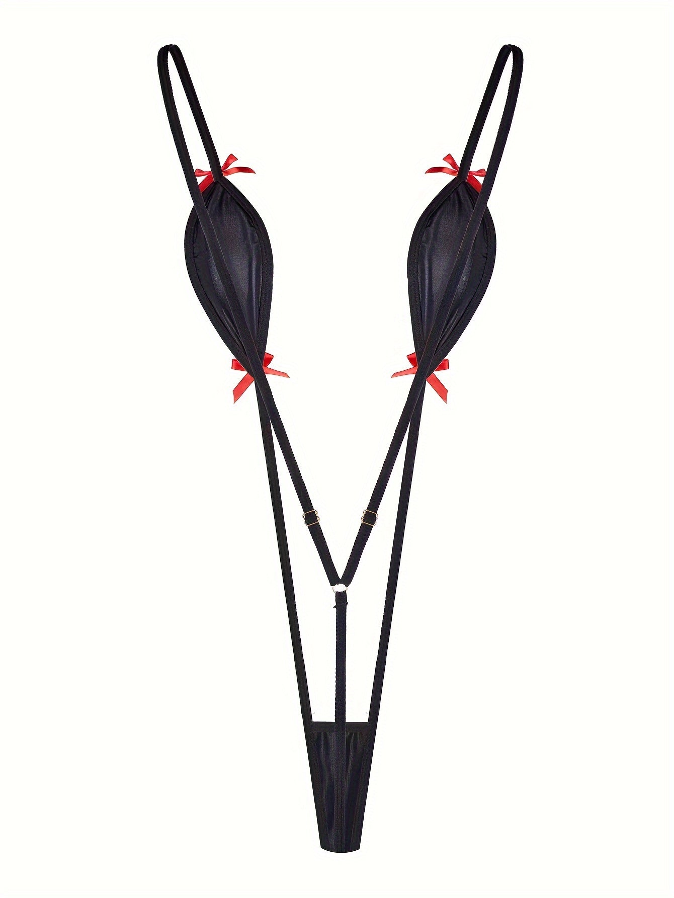 Women's Bodysuit Knit Fabric with Cachemire Pattern and Bow Details