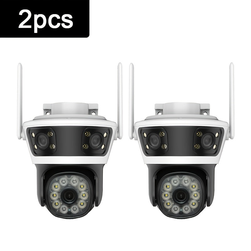 1080P HD Rotating Security Camera System with Night Vision 2-Way Audio Motion Detection