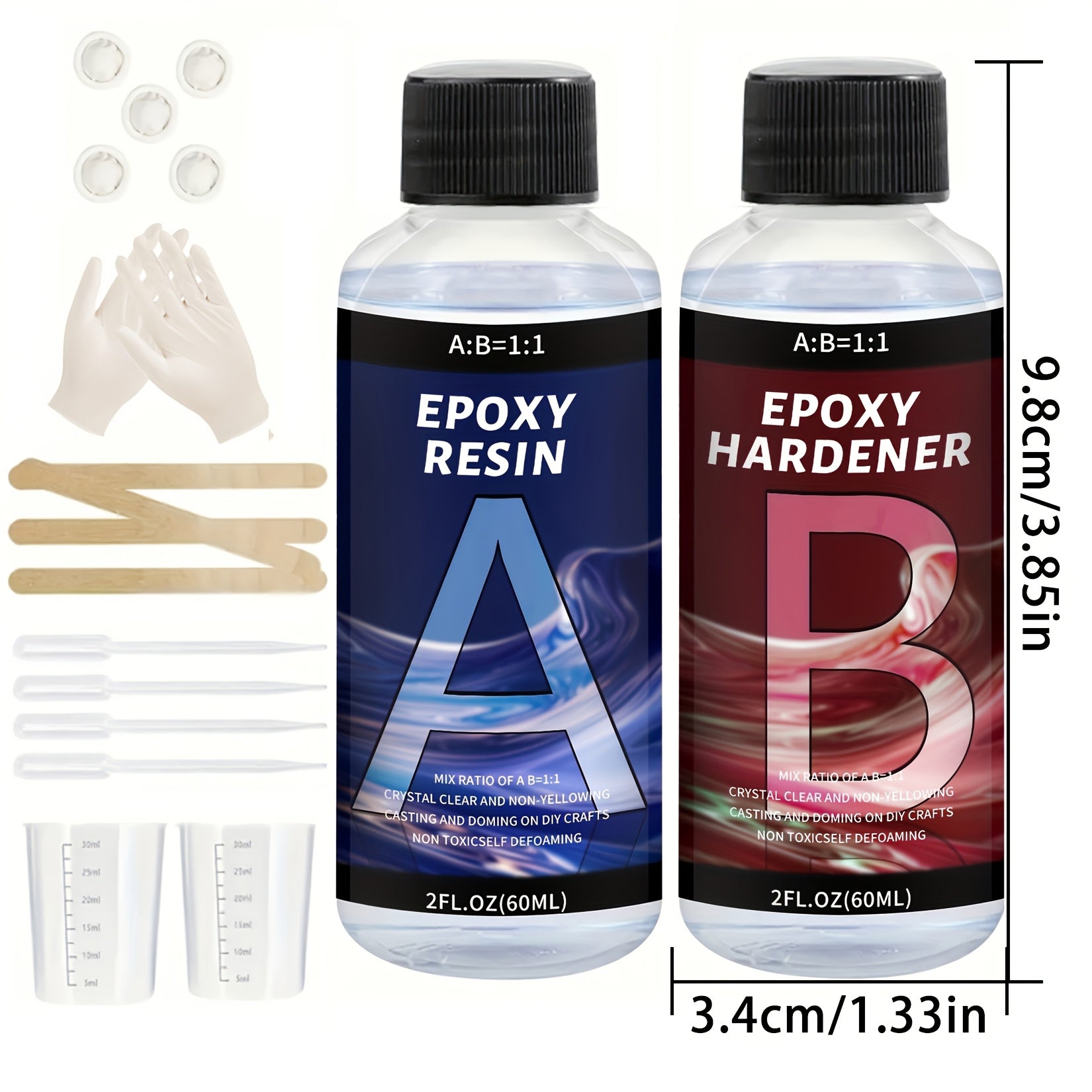 Polyresin Epoxy Resin Kit for River Tables Art Casting Jewelry Crafts Painting 1:1 Ratio