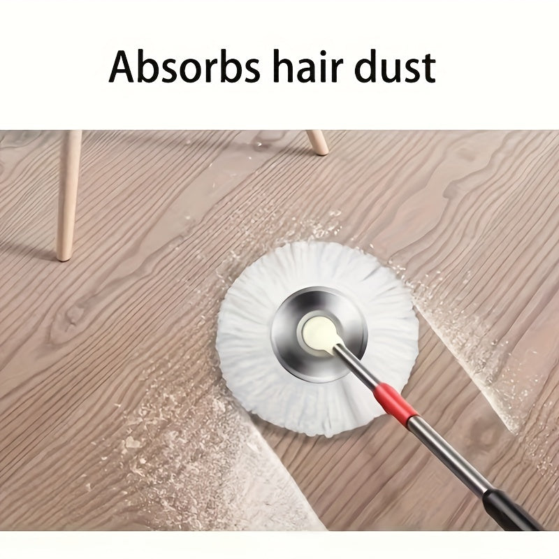 360° Spin Mop and Bucket Set with Microfiber Heads for All Surfaces