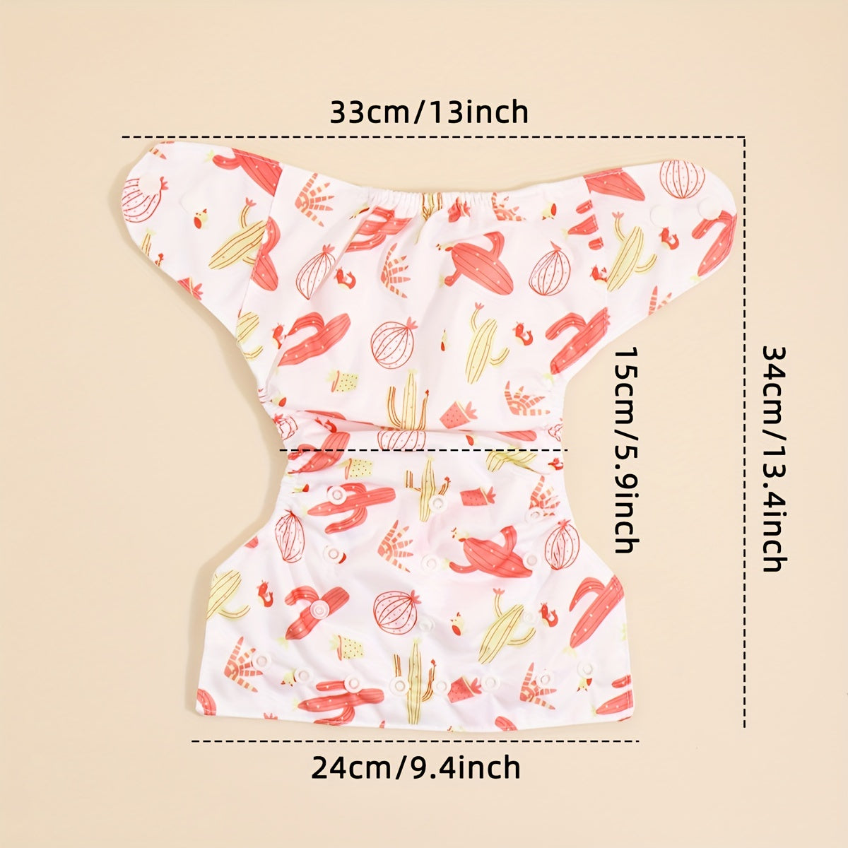 3-to'plam bolalar uchun suv o'tkazmaydigan paxta tagliklari, snaps bilan, yangi tug'ilganlardan 3 yoshgacha