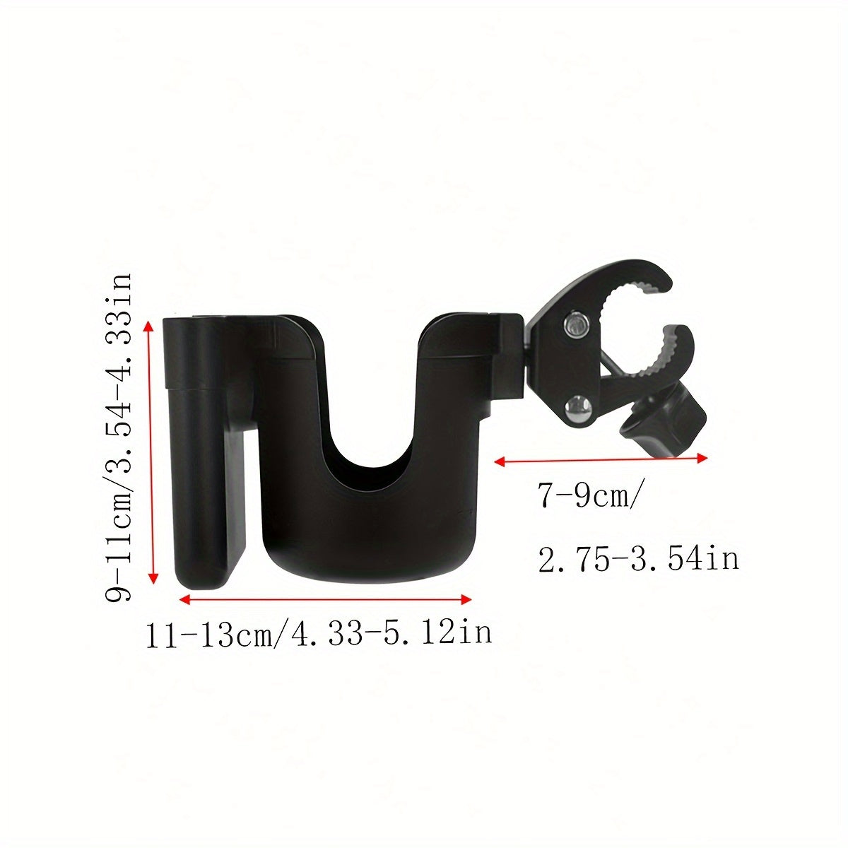 Stroller Cup and Phone Holder Combo Made of Durable PP Material for Strollers