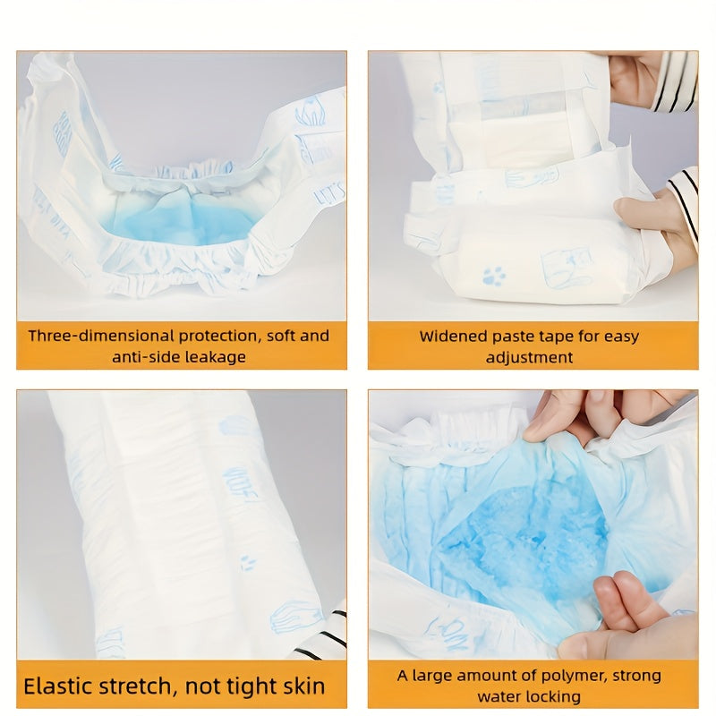 Pañales para perros para mascotas pequeñas, secado instantáneo, a prueba de fugas, suaves, multidireccionales