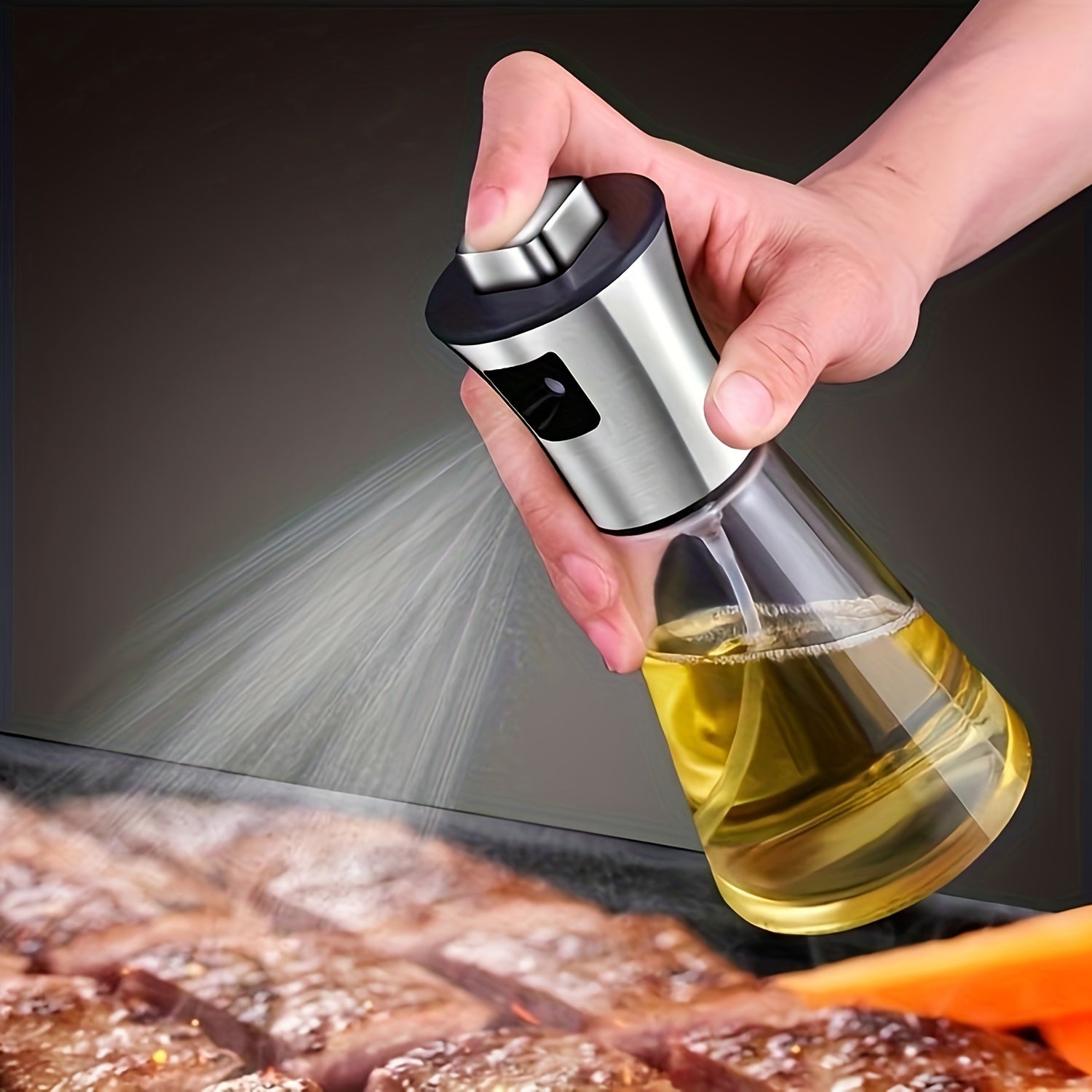 Glass Oil Sprayer Bottle for Cooking and Grilling 16oz Kitchen Tool