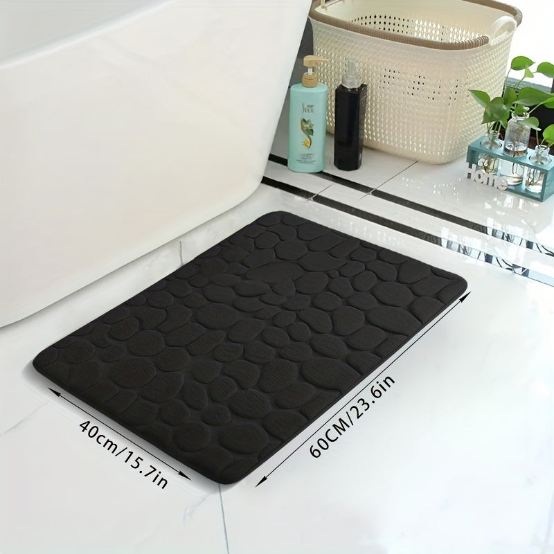 Alfombra de baño de espuma viscoelástica suave, de secado rápido, lavable a máquina
