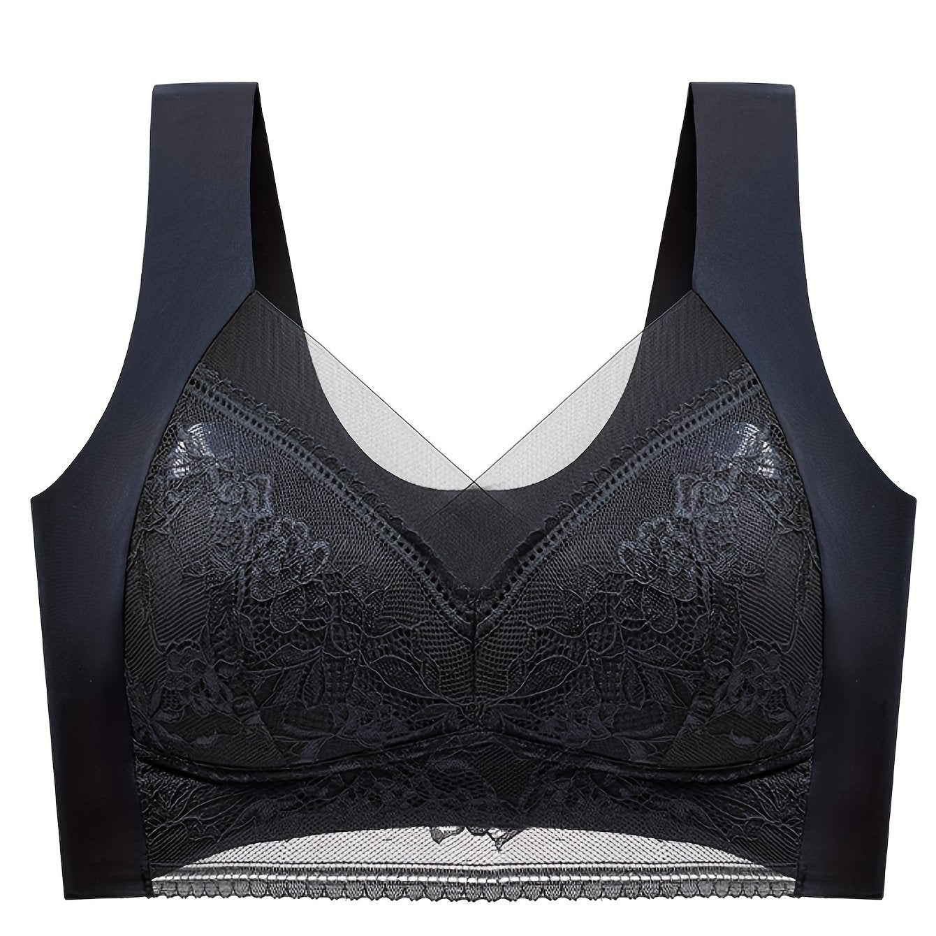 Women's Lace Wireless Full Coverage Bra Breathable Comfortable Lingerie