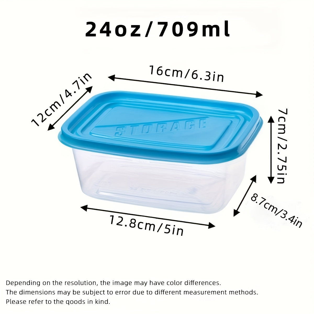 Многоразовые пластиковые контейнеры для хранения продуктов с крышками, упаковка 5 или 12, без BPA, для фруктов, овощей, мяса и круп