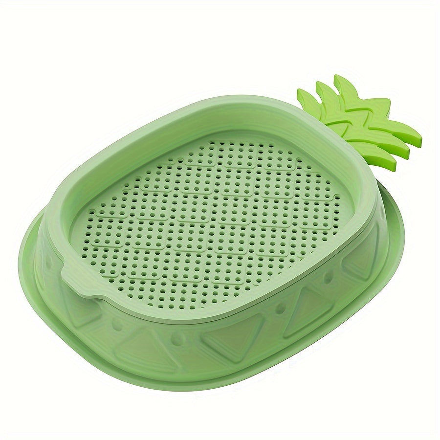 Plastic Cat Grass Growing Tray Dual-Layer Polished Finish Lightweight Pet Supply