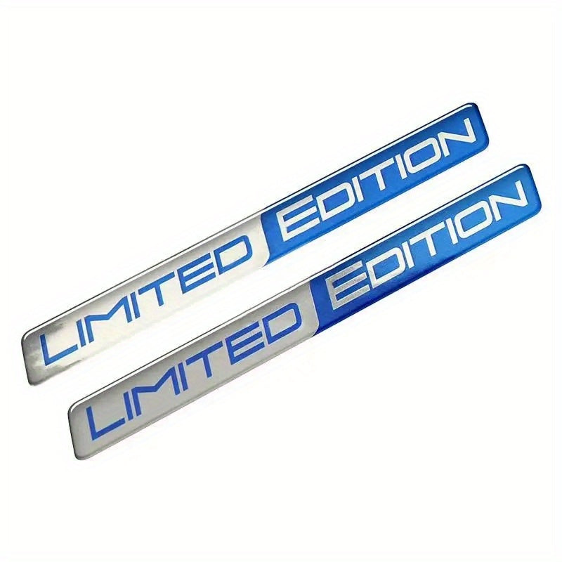 2PCS Car Emblem Badge Sticker Aluminum 3D Trunk Fender Decal Accessories
