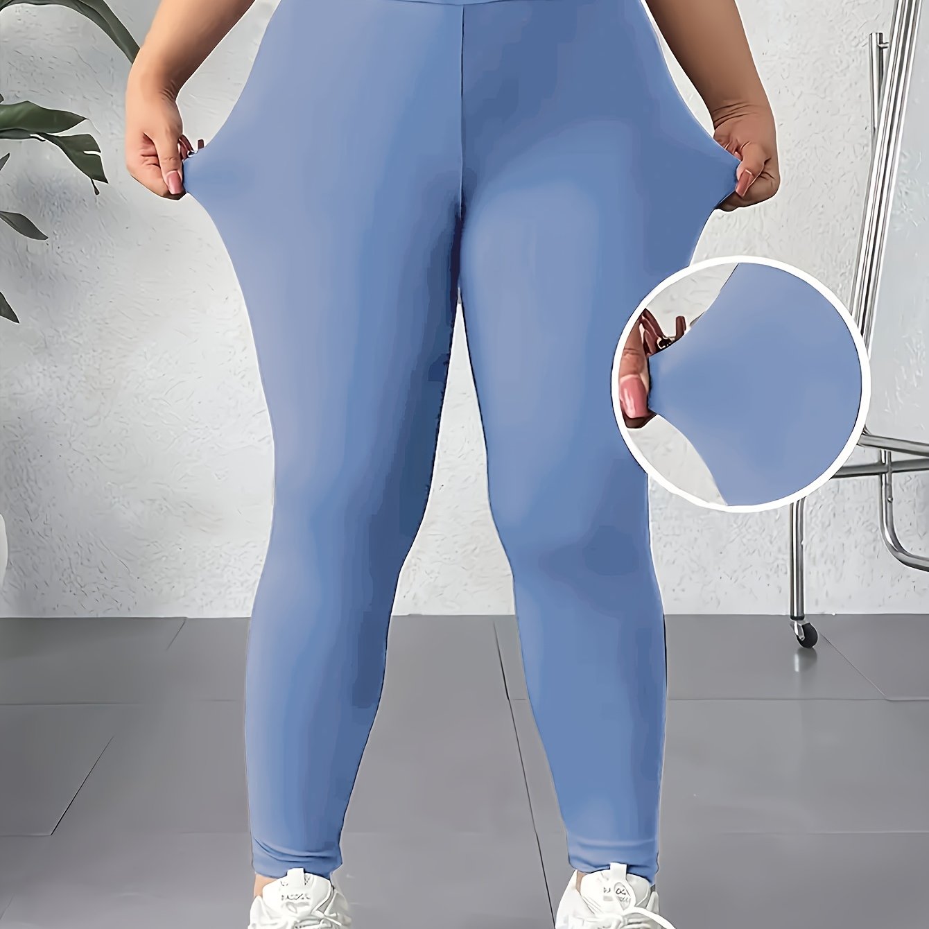 Leggings de talla grande para mujer de cintura alta que levantan los glúteos, color verde oliva, ajuste ajustado