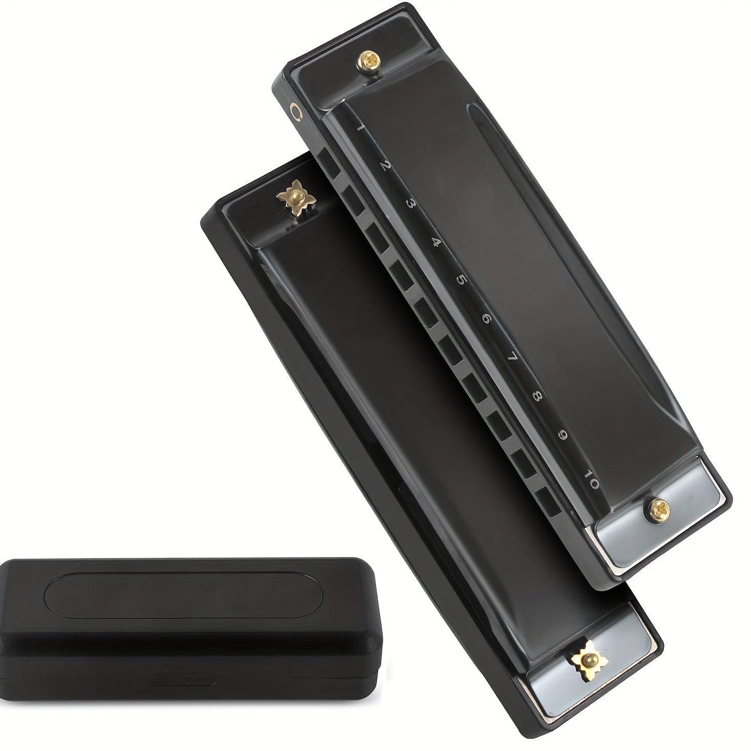 Boshlovchilar uchun 10 teshikli C kalitli blues harmonikasi metall qoplangan