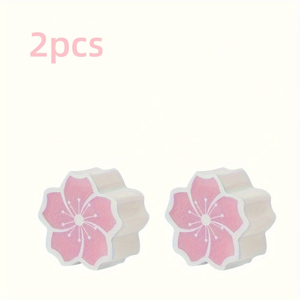 Set of 2/4 Floral Cleaning Sponges for Bathroom Mirrors Faucets and Surfaces