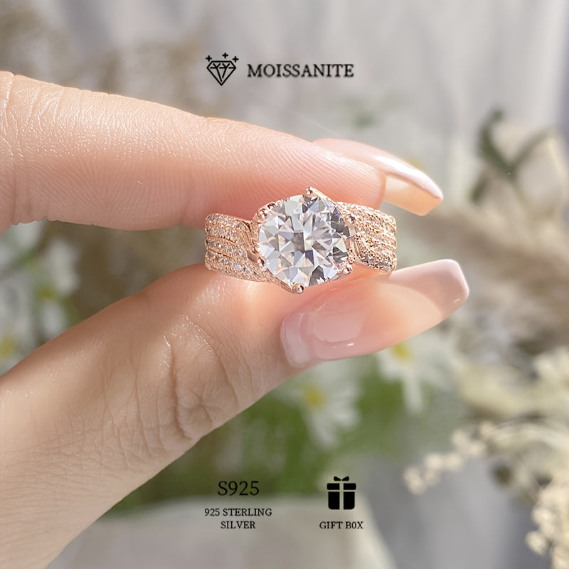 Sterling Silver Jewelry Set with Moissanite 3ct for Women Valentine's Day Wedding Gift