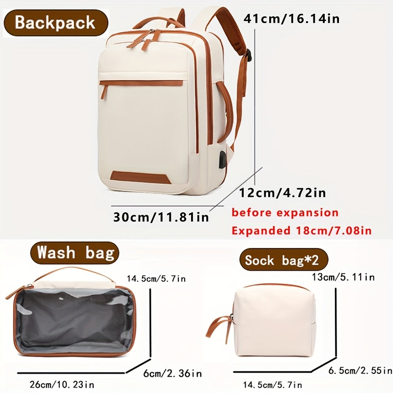 Outdoor Laptop Backpack with Wet Dry Separation for Travel and School Black