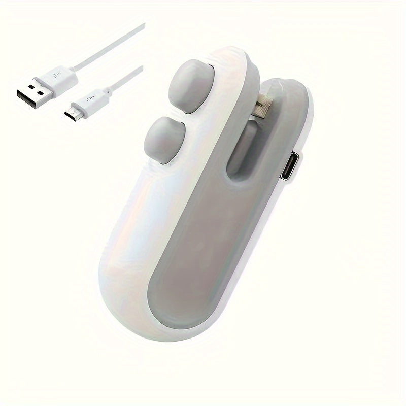 Compact USB Rechargeable Snack Bag Sealer with Hot Stamping and Shredder Blade