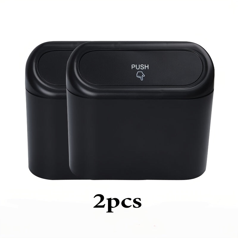 Compact Car Trash Can Durable PVC Vehicle Storage Accessory