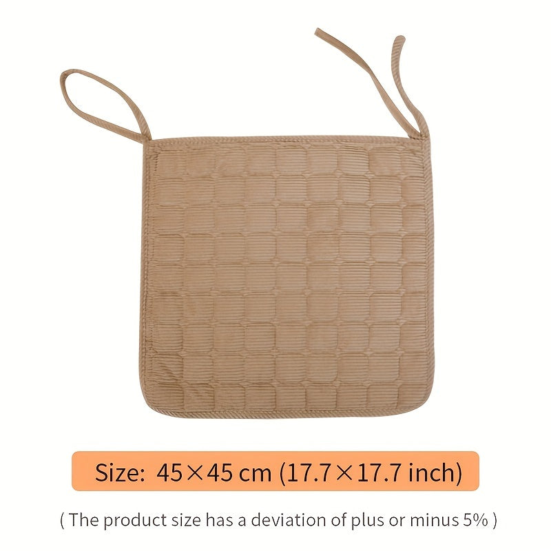 Korduroy kreslo padligi, tekislangan naqshli, sirg‘almas bog‘lamlar, 44.98cm