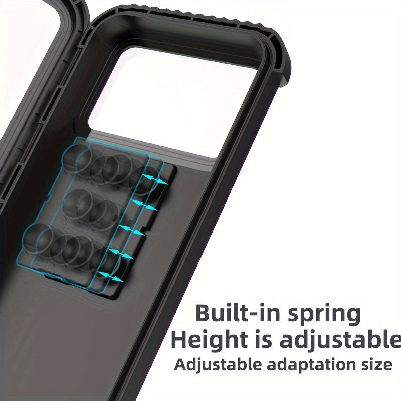 Waterproof Motorcycle Phone Holder with 360° Swivel Adjustable Fit for Bikes