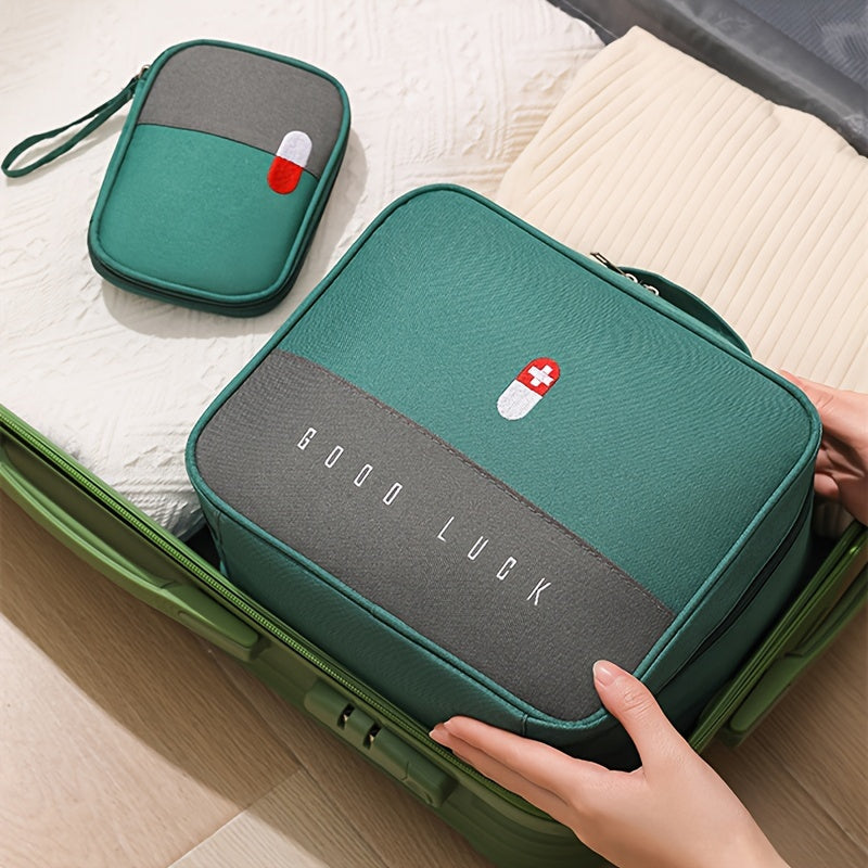 Botiquín de primeros auxilios de poliéster resistente al agua para acampar, senderismo, viajes, compacto, kit médico de emergencia