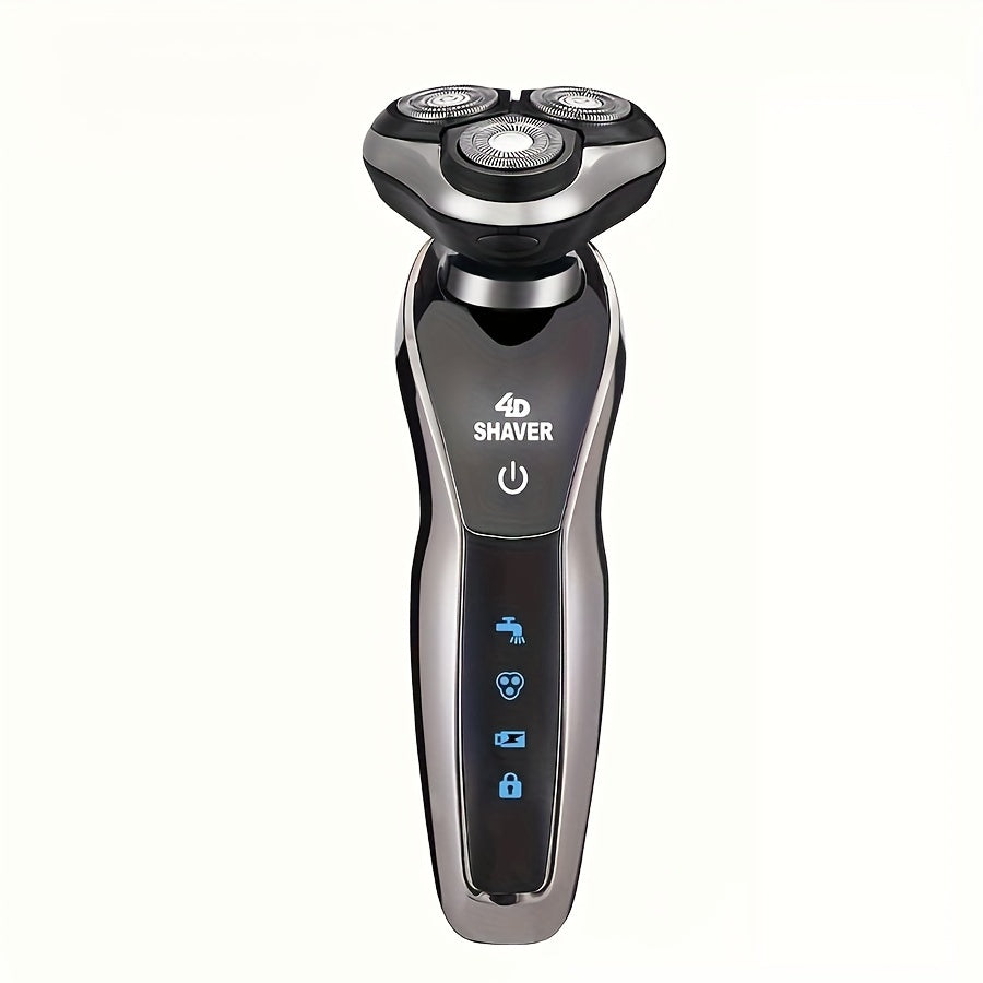 Men's 3-in-1 Electric Shaver with Nose Hair Trimmer and 3D Floating Blade