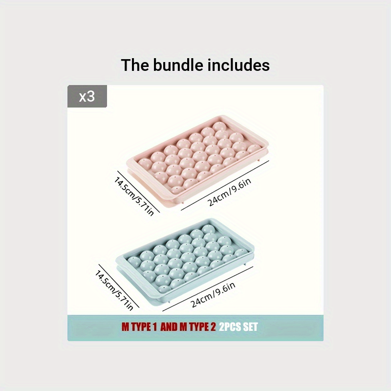 Home Kitchen Ice Cube Tray With Lid Reusable Ice Mold For Refrigerator