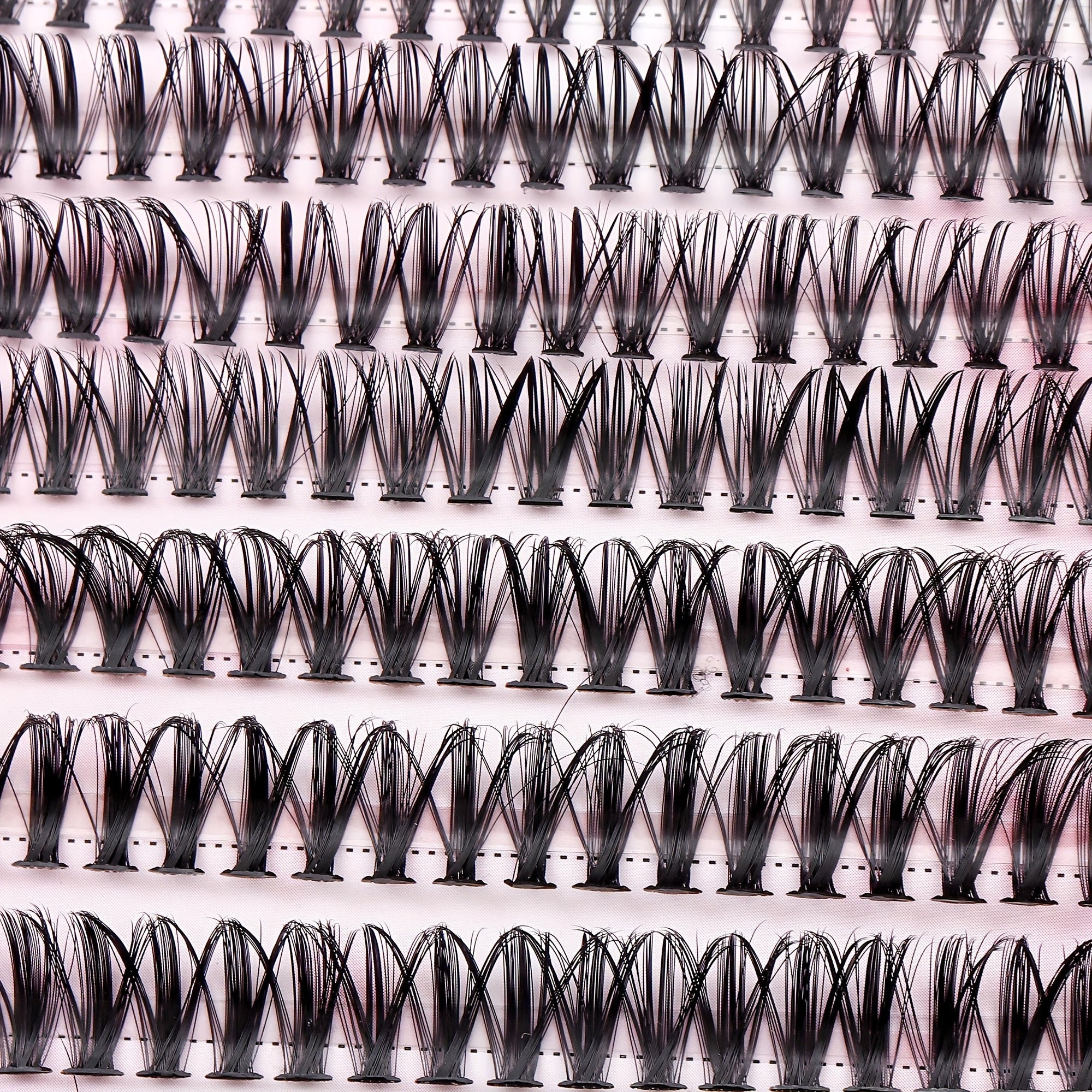 Set de pestañas de 10 filas y 200 grupos de gran capacidad con C-Curl, pestañas naturales, pinzas