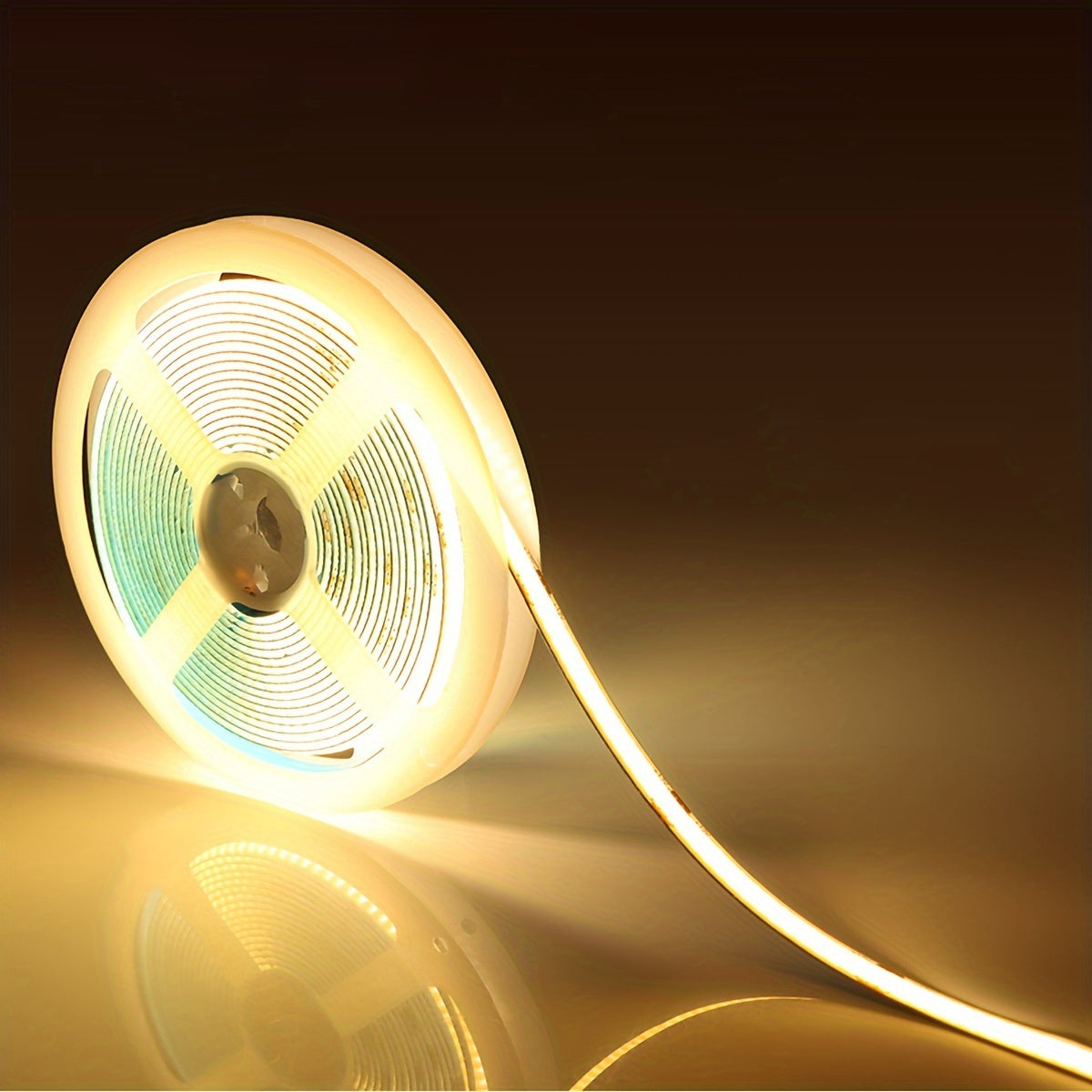 USB Powered COB LED Strip Light Flexible Tape Warm White White Bright for Home Kitchen Bedroom Garage TV Wall