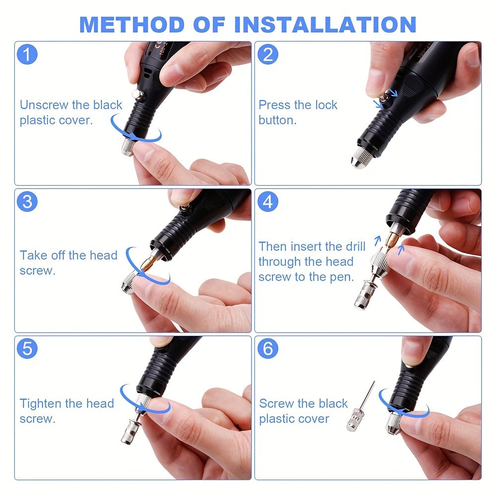 84-Piece USB Model Tool Set for Cutting Engraving Polishing and Grinding