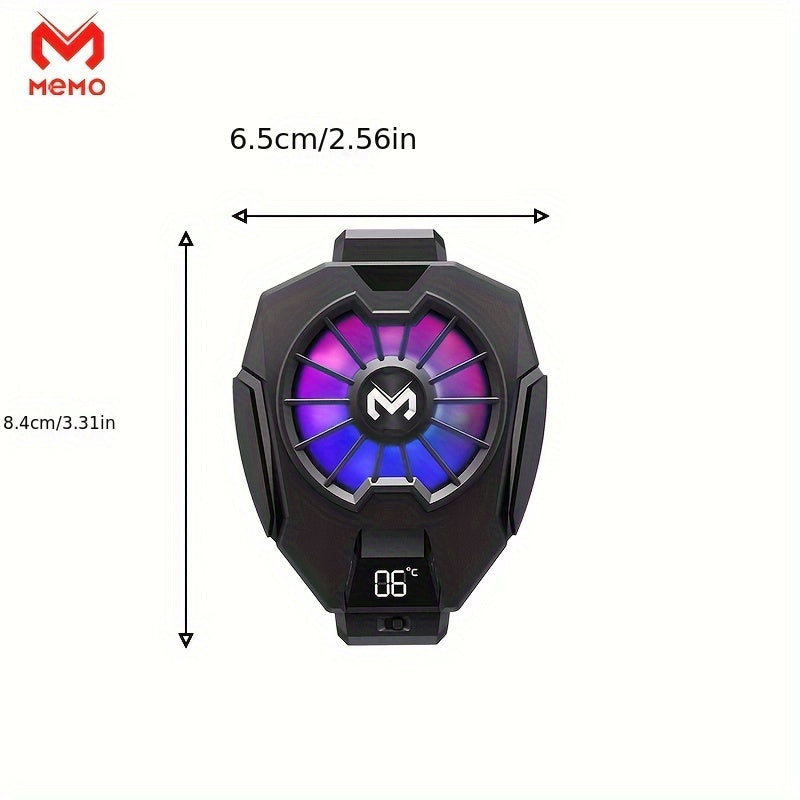 Mobile Phone Cooling Fan Clip with LED Display and Silent 7500 RPM Fan