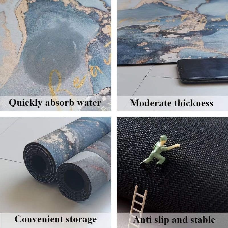 Non-Slip Waterproof Kitchen Mat Absorbent Washable Runner Rug for Sink Laundry Hallway