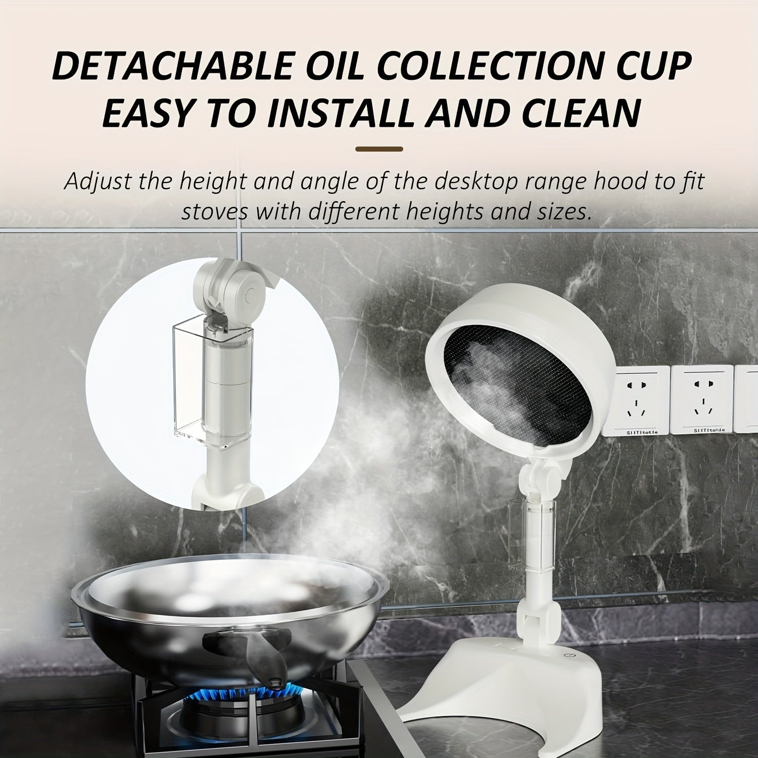 Portable Range Hood for Indoor Cooking Low Noise RV Kitchen