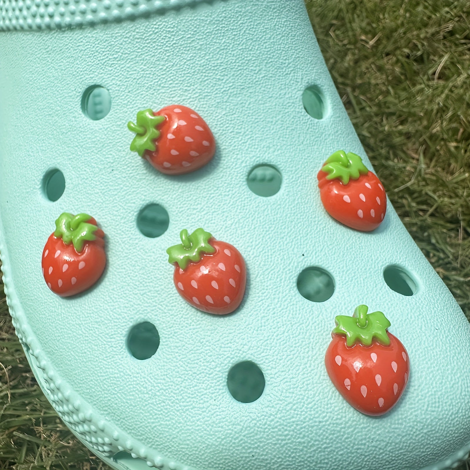 Kids Girl Silicone Strawberry Shoe Charms for Clogs and Garden Decor