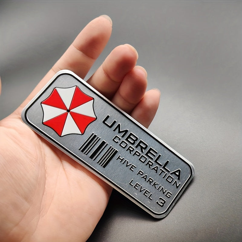 Golden Aluminum Alloy Car Stickers Umbrella Beehive Parking Level 3 Motorcycle Decor